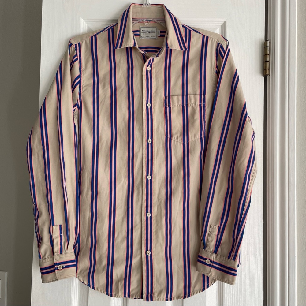 SCOTCH & SODA Amsterdam Blaum Men Shirt Sz M Regular Striped Button Down Pocket